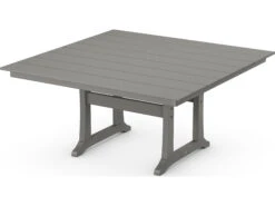 POLYWOOD® Farmhouse Recycled Plastic 59'' Square Dining Table -Patio Vibe Store PWPL85T1L13 zm