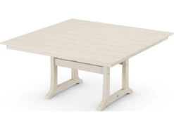 POLYWOOD® Farmhouse Recycled Plastic 59'' Square Dining Table -Patio Vibe Store PWPL85T1L15 zm
