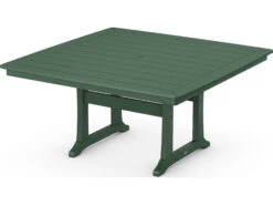 POLYWOOD® Nautical Recycled Plastic 59'' Square Dining Table -Patio Vibe Store PWPL85T2L12 zm