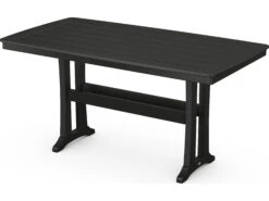 POLYWOOD® Nautical Recycled Plastic Trestle 73''W X 38''D Rectangular Counter Table