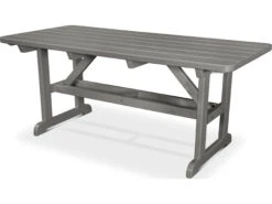 POLYWOOD® Park Recycled Plastic 72''W X 33''D Rectangular Picnic Table -Patio Vibe Store PWPT36723 zm