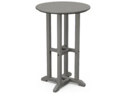 POLYWOOD® Traditional Recycled Plastic 24'' Round Counter Height Table -Patio Vibe Store PWRRT1243 zm