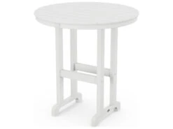 POLYWOOD® Traditional Recycled Plastic 36'' Round Counter Table With Umbrella Hole -Patio Vibe Store PWRRT2367 zm