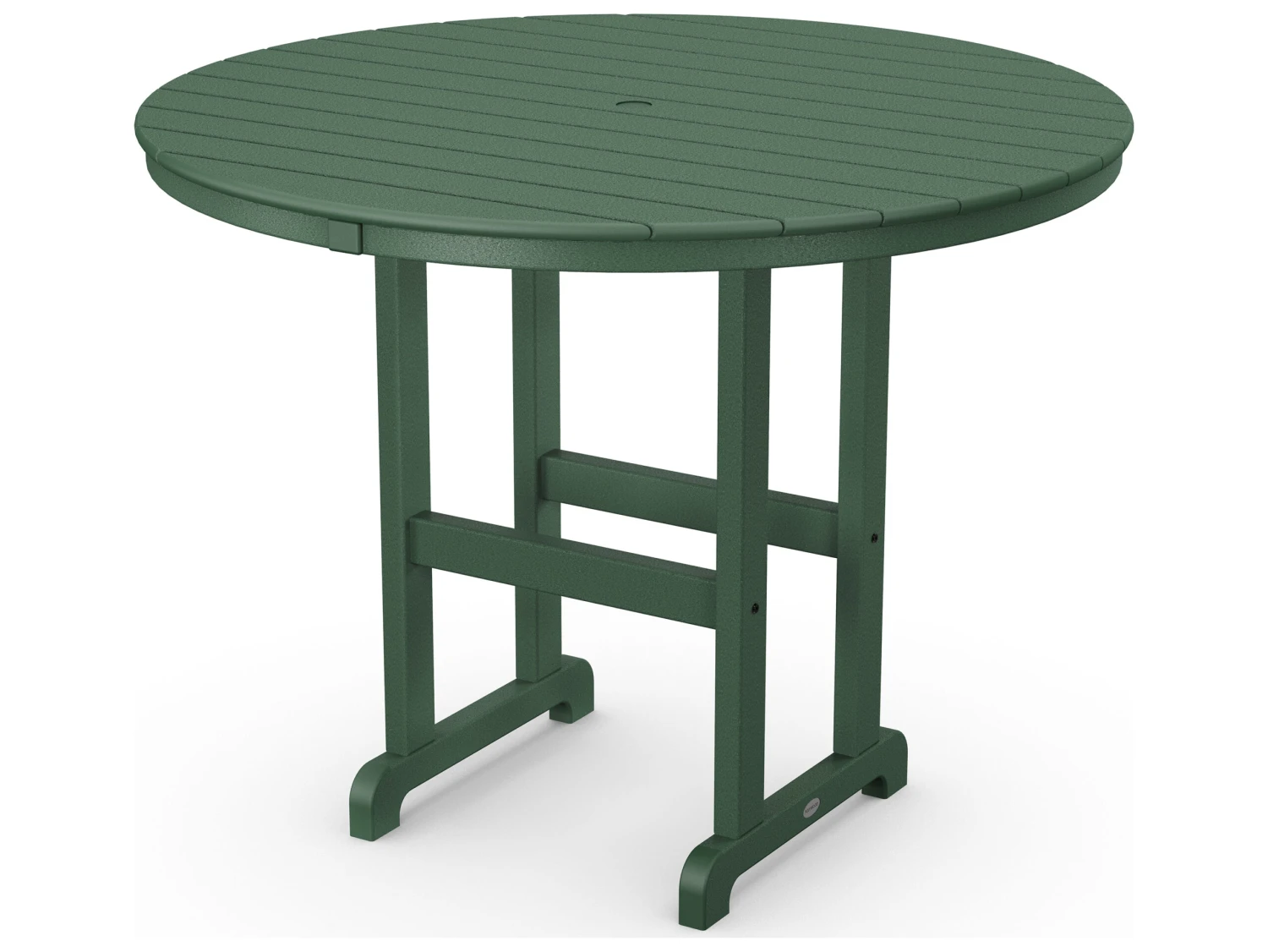 POLYWOOD® Traditional Tables Recycled Plastic 48'' Round Counter Table With Umbrella Hole 2 POLYWOOD® Traditional Tables Recycled Plastic 48'' Round Counter Table With Umbrella Hole - Image 2