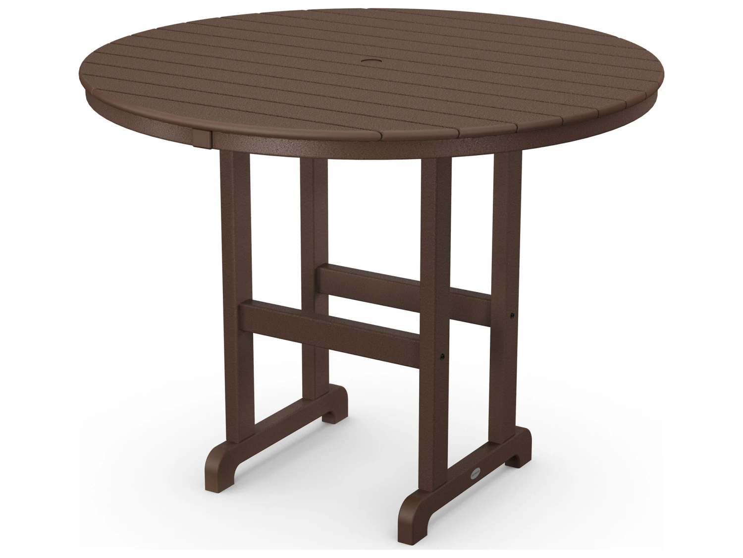 POLYWOOD® Traditional Tables Recycled Plastic 48'' Round Counter Table With Umbrella Hole 4 POLYWOOD® Traditional Tables Recycled Plastic 48'' Round Counter Table With Umbrella Hole - Image 4