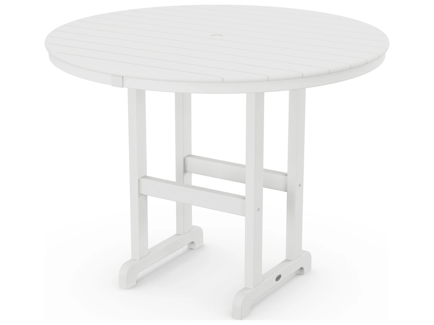 POLYWOOD® Traditional Tables Recycled Plastic 48'' Round Counter Table With Umbrella Hole 7 POLYWOOD® Traditional Tables Recycled Plastic 48'' Round Counter Table With Umbrella Hole - Image 7