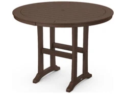 POLYWOOD® Nautical Recycled Plastic 48'' Round Counter Table -Patio Vibe Store PWRRT448L14 zm