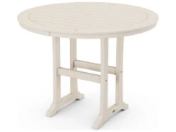 POLYWOOD® Nautical Recycled Plastic 48'' Round Counter Table -Patio Vibe Store PWRRT448L15 zm