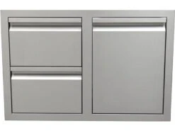 RCS Grills Stainless Steel Valiant Series Dual Drawer / Propane Drawer Combo
