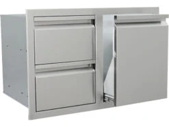 RCS Grills Stainless Steel Valiant Series Dual Drawer / Propane Drawer Combo -Patio Vibe Store RCVDCL13 zm