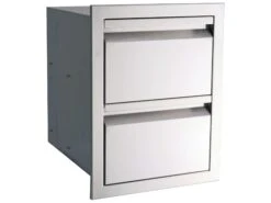 RCS Grills Valiant 17 Inch Stainless Fully Enclosed Double Drawer
