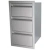 RCS Grills Valiant 17 Inch Stainless Steel Fully Enclosed Triple Drawer