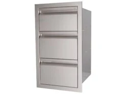 RCS Grills Valiant 17 Inch Stainless Steel Double Access Drawer And Paper Towel Dispenser