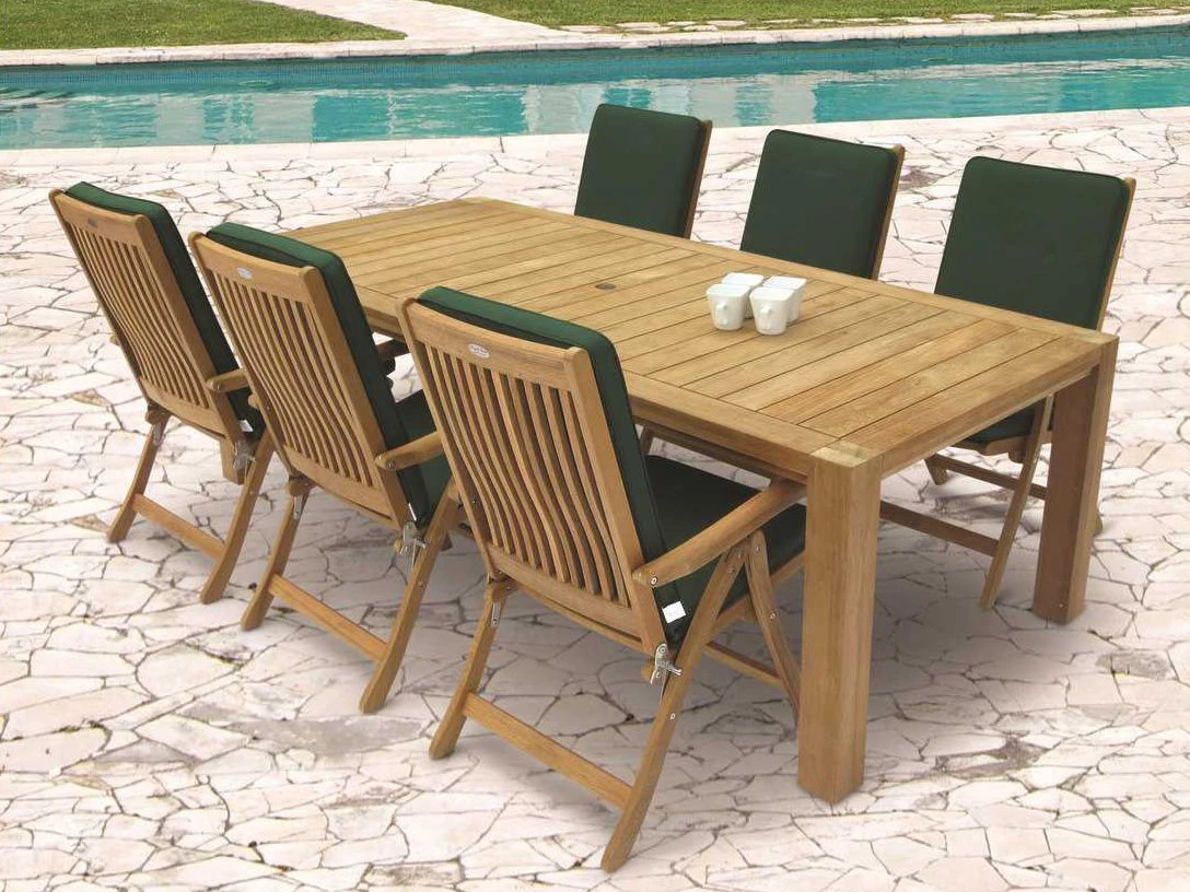 Royal Teak Collection Comfort 96''W X 43''D Rectangular Dining Table 6 Royal Teak Collection Comfort 96''W X 43''D Rectangular Dining Table - Image 6