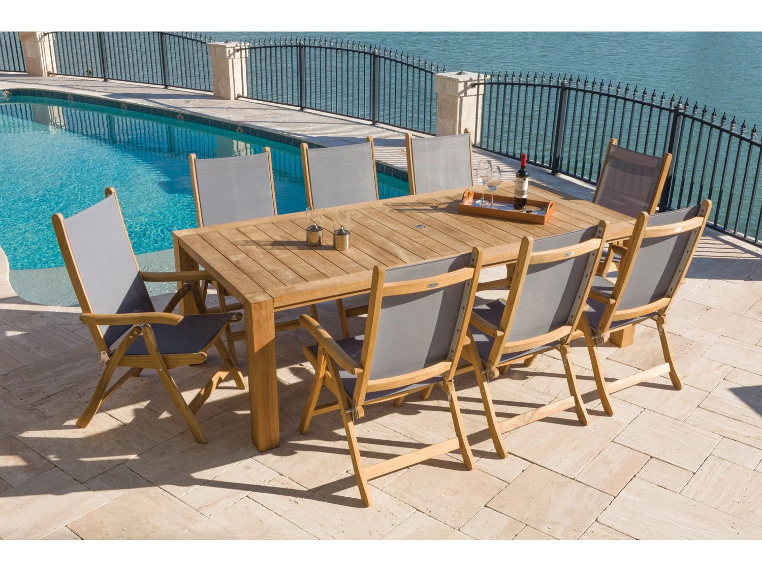 Royal Teak Collection Comfort 96''W X 43''D Rectangular Dining Table 2 Royal Teak Collection Comfort 96''W X 43''D Rectangular Dining Table - Image 2