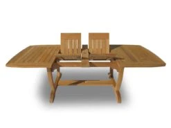 Royal Teak Collection Expansion 64''W X 39''D Rectangular Double Leaf Gala Dining Table -Patio Vibe Store RLGALA642 zm