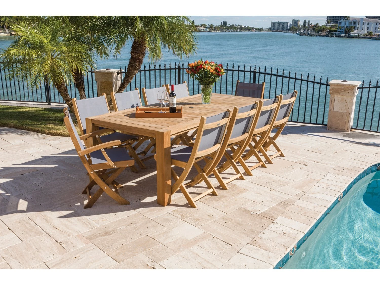 Royal Teak Collection Comfort 96''W X 43''D Rectangular Dining Table 3 Royal Teak Collection Comfort 96''W X 43''D Rectangular Dining Table - Image 3