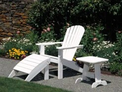 Seaside Casual Classic Adirondack Recycled Plastic 19''W X 18''D Rectangular End Table