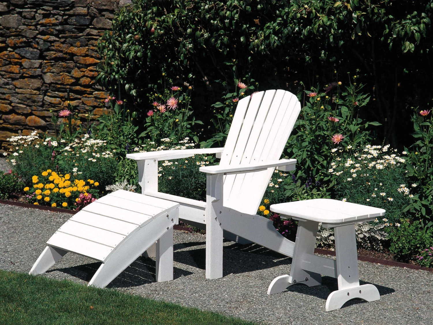 Seaside Casual Classic Adirondack Recycled Plastic 19''W X 18''D Rectangular End Table 1 Seaside Casual Classic Adirondack Recycled Plastic 19''W X 18''D Rectangular End Table