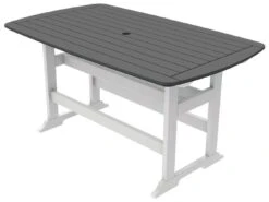 Seaside Casual Portsmouth Recycled Plastic 72''W X 42''D Rectangular Counter Table With Umbrella Hole 6 Seaside Casual Portsmouth Recycled Plastic 72''W X 42''D Rectangular Counter Table With Umbrella Hole -Patio Vibe Store SSC0831 zm