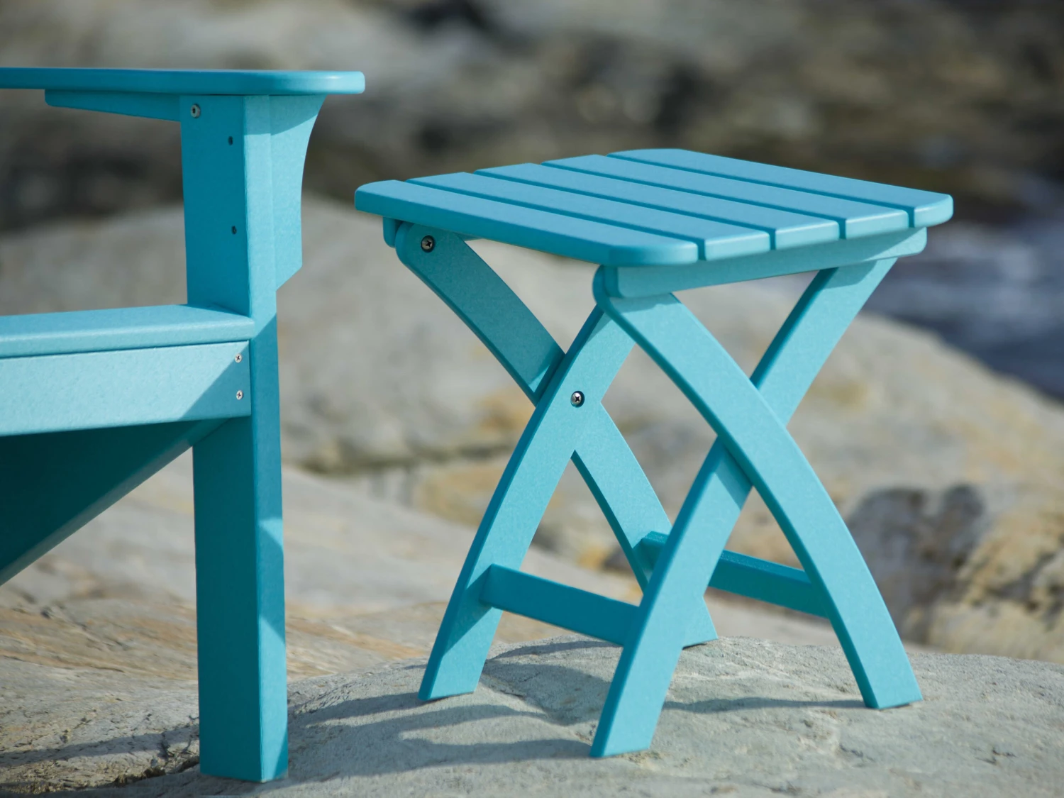 Seaside Casual Coastline Recycled Plastic Harbor View 18''W X 14''D Rectangular Folding End Table 20 Seaside Casual Coastline Recycled Plastic Harbor View 18''W X 14''D Rectangular Folding End Table - Image 20