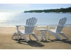 Seaside Casual Coastline Recycled Plastic Harbor View 18''W X 14''D Rectangular Folding End Table 22 Seaside Casual Coastline Recycled Plastic Harbor View 18''W X 14''D Rectangular Folding End Table -Patio Vibe Store SSCCSTLNELNGSET61 zm
