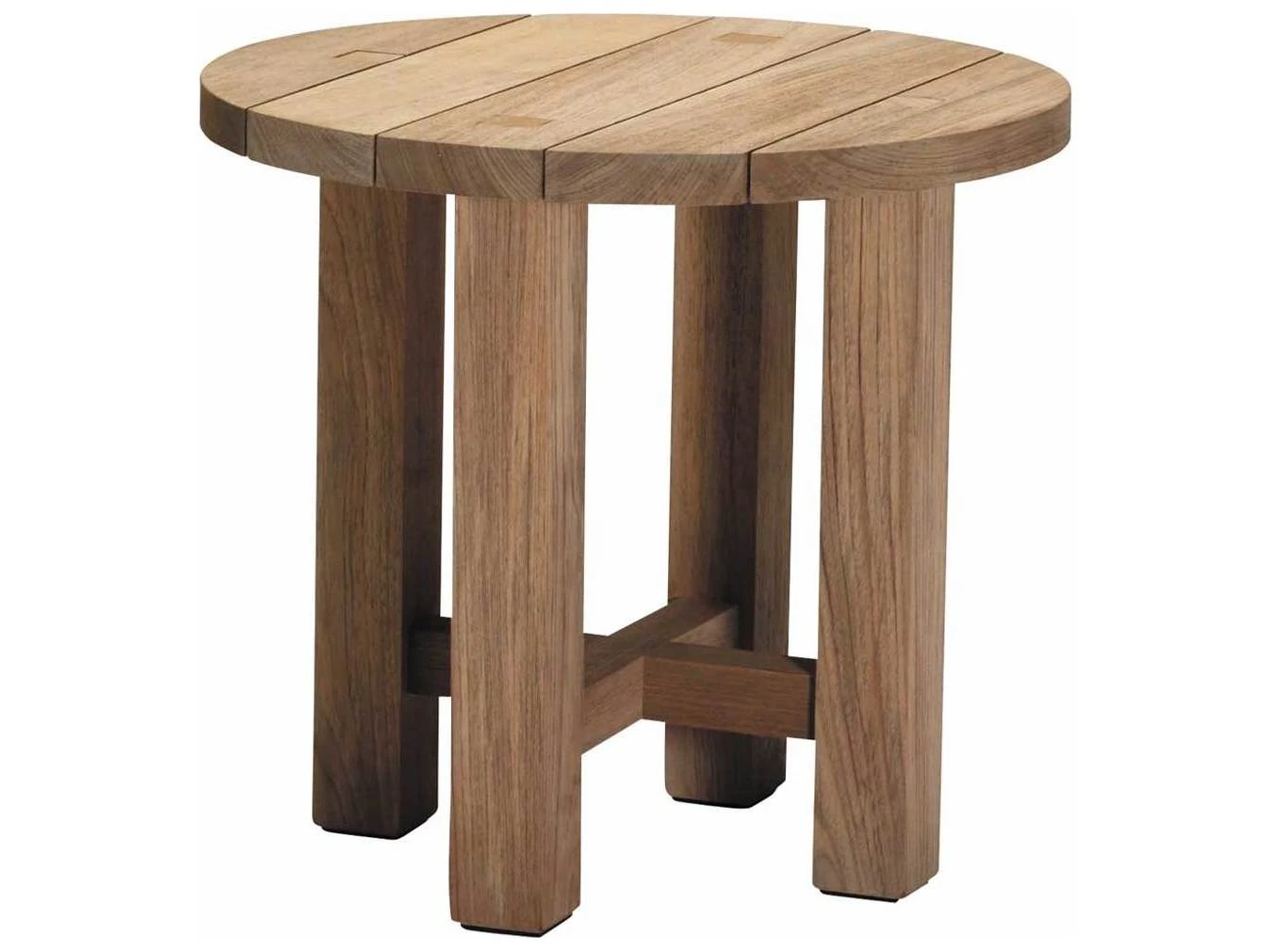 Summer Classics Croquet Teak 24.25'' Round End Table 6 Summer Classics Croquet Teak 24.25'' Round End Table - Image 6