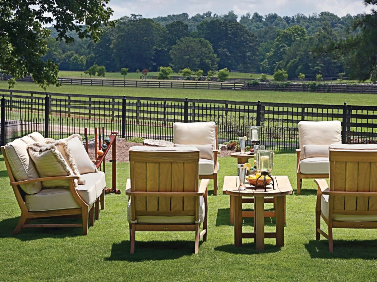 Summer Classics Croquet Teak 24.25'' Round End Table 7 Summer Classics Croquet Teak 24.25'' Round End Table - Image 7