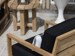 Summer Classics Croquet Teak 24.25'' Round End Table 10 Summer Classics Croquet Teak 24.25'' Round End Table -Patio Vibe Store SUMAVNDLETEAKLNGSET1 zm