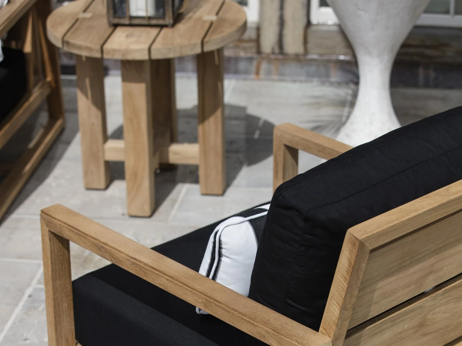 Summer Classics Croquet Teak 24.25'' Round End Table 4 Summer Classics Croquet Teak 24.25'' Round End Table - Image 4