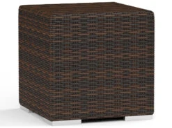 Sunset West Montecito Wicker 22'' Wide Square End Table -Patio Vibe Store SW2501ET3 zm