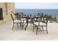 Sunset West La Jolla Aluminum 48'' Wide Round Dining Table