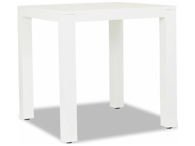Sunset West Newport Frosted White Aluminum 40'' Wide Square Counter Table 1 Sunset West Newport Frosted White Aluminum 40'' Wide Square Counter Table