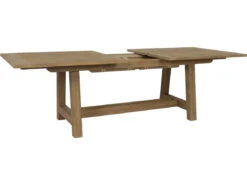 Sunset West Teak 79-118''W X 40''D Rectangular Umbrella Hole Dining Table -Patio Vibe Store SW5501T791181 zm