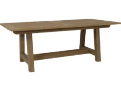 Sunset West Teak 79-118''W X 40''D Rectangular Umbrella Hole Dining Table -Patio Vibe Store SW5501T791184 zm