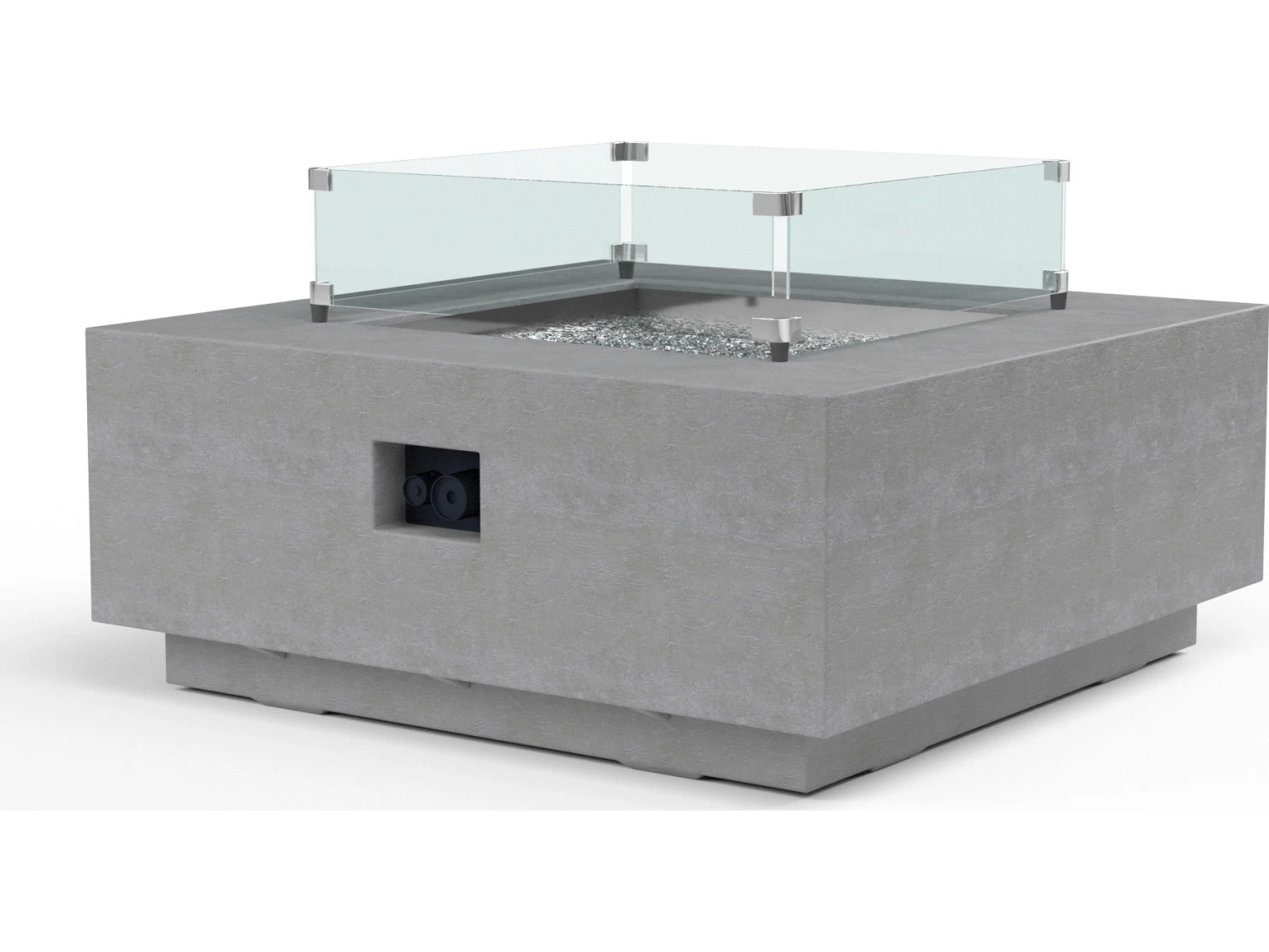Sunset West Gravelstone 40'' Wide Concrete Square Fire Pit Table 5 Sunset West Gravelstone 40'' Wide Concrete Square Fire Pit Table - Image 5