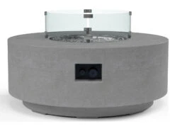Sunset West Gravelstone Concrete 41''W Round Fire Pit Table -Patio Vibe Store SW6003FT41R2 zm