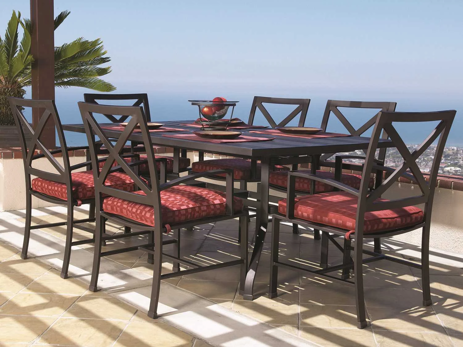 Sunset West La Jolla Aluminum 72''W X 42''D Rectangular Dining Table 3 Sunset West La Jolla Aluminum 72''W X 42''D Rectangular Dining Table - Image 3