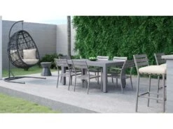 Sunset West Vegas Aluminum 64''W X 36''D Rectangular Dining Table