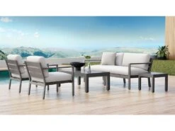 Sunset West Vegas Aluminum 21'' Wide Square End Table