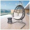 Sunset West Milano Wicker Charcoal 20'' Round End Table