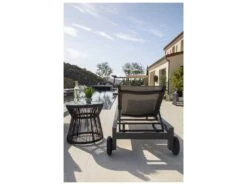 Sunset West Milano Wicker Charcoal 20'' Round End Table -Patio Vibe Store SWRDNDOQCKLNGSET21 zm