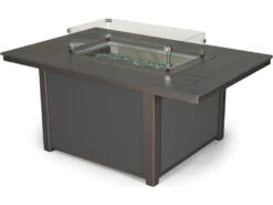 Telescope Casual MGP Aluminum 54''W X 36''D Rectangular Fire Table -Patio Vibe Store TC3F103 zm