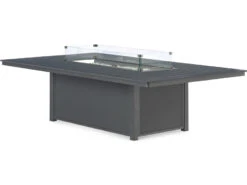 Telescope Casual MGP Aluminum 84''W X 48''D Rectangular Fire Table -Patio Vibe Store TC6F403 zm