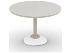 Patio Vibe Store 45 Telescope Casual Origins Marine Grade Polymer Aluminum 54'' Round Counter Height Table With Umbrella Hole