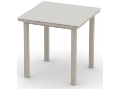 Telescope Casual Origins Marine Grade Polymer Aluminum 42'' Square Counter Height Table With Umbrella Hole