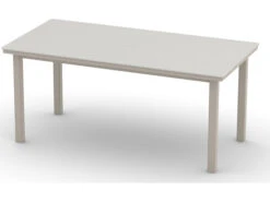 Telescope Casual Origins Marine Grade Polymer Aluminum 84''W X 42''D Rectangular Counter Height Table With Umbrella Hole