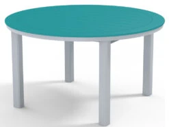Telescope Casual Marine Grade Polymer 54'' Round Dining Height Table With Umbrella Hole -Patio Vibe Store TCT02038504 zm