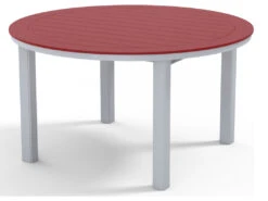 Telescope Casual Marine Grade Polymer 54'' Round Dining Height Table With Umbrella Hole -Patio Vibe Store TCT02038505 zm