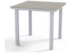 Telescope Casual Marine Grade Polymer 42'' Square Counter Height Table With Umbrella Hole